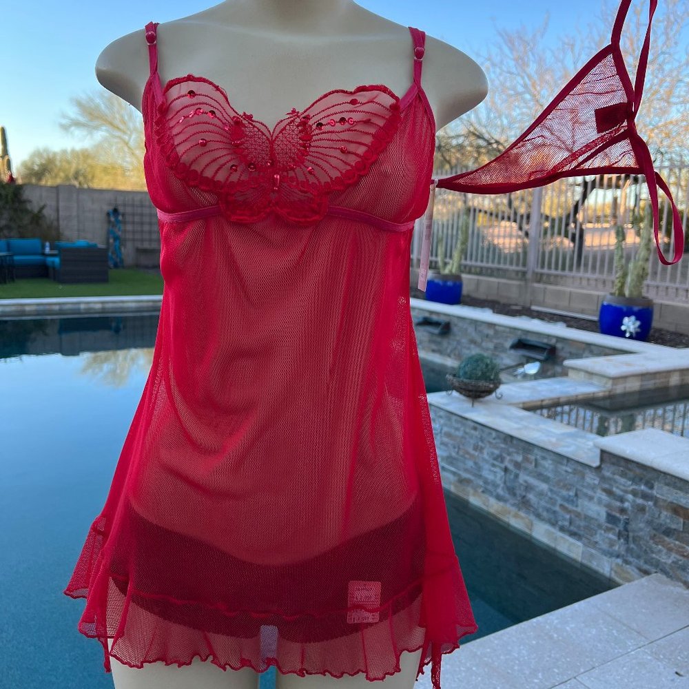 Matching sheer lingerie